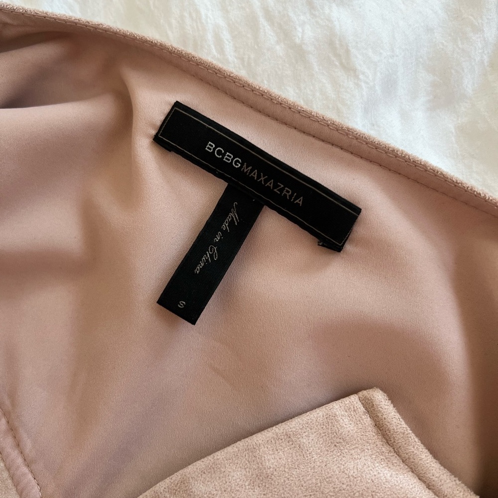 BCBG Maxazria Faux Suede Shift Dress - Picture 7 of 7